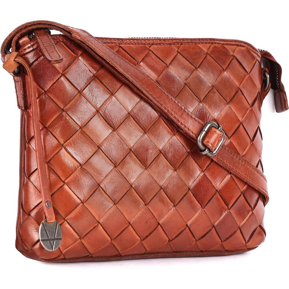 Genuine Leather Crossbody Bag Women Adjustable Strap Stylish Office Casual